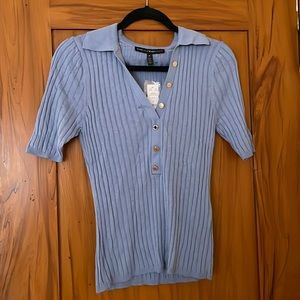 White House Black Market - Women’s SS Button Front Collar Shirt